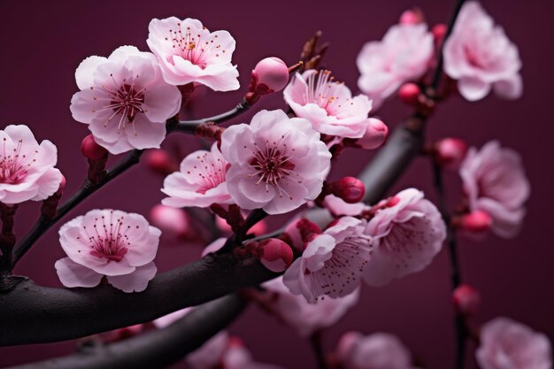 Vibrant Sakura flowers Generate AI