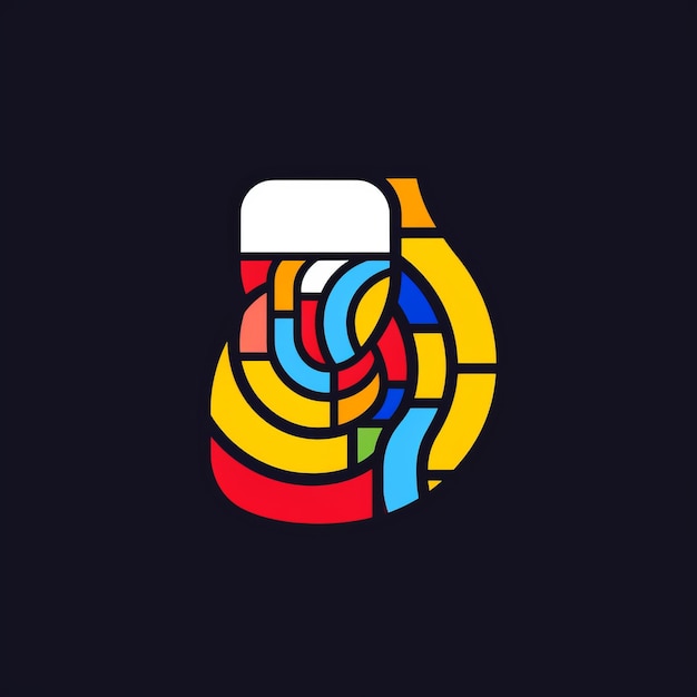 Vibrant Scottish Ale Logo With Colorful Overlapping Geometric Shapes