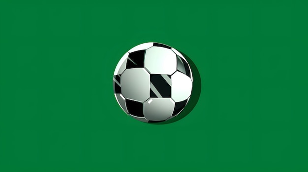 Vibrant silhouette of a soccer ball