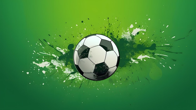 Vibrant silhouette of a soccer ball