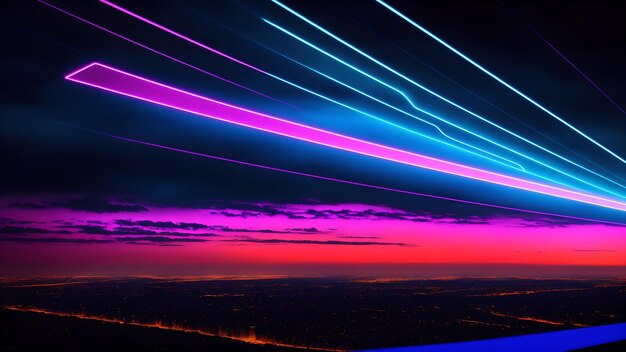 A vibrant sky seen from a plane in flight