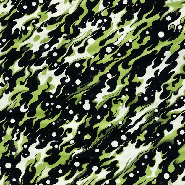 Вибративный слизово-зеленый фон с абстрактными узорами, сгенерированными ИИ