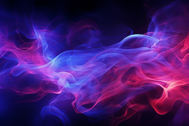 Photo vibrant smoke effect neon abstract background and colorful fog waves of neon swirling background