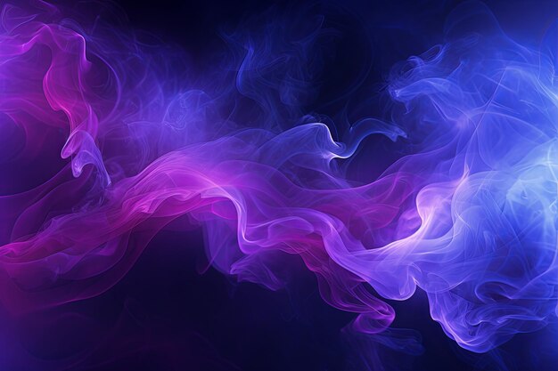 Vibrant smoke effect neon abstract background and Colorful fog waves of neon swirling background