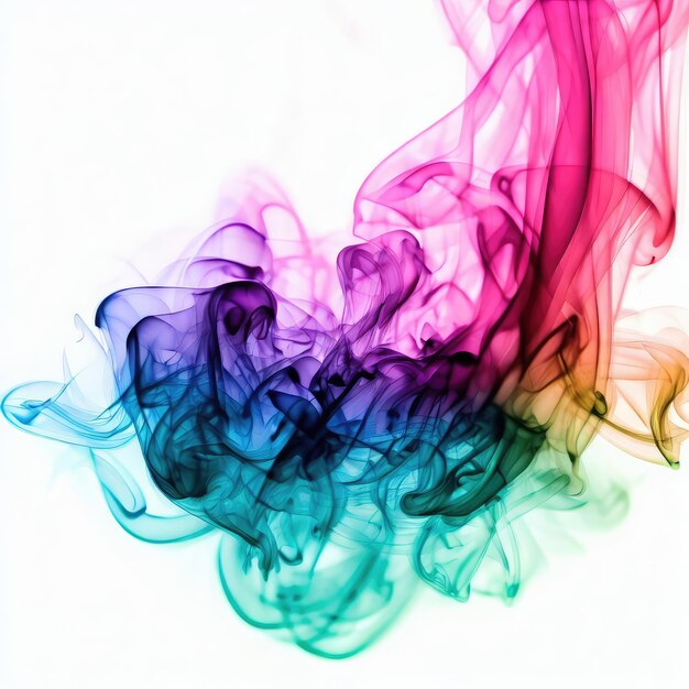 Photo vibrant smoke trails in high definition generative ai