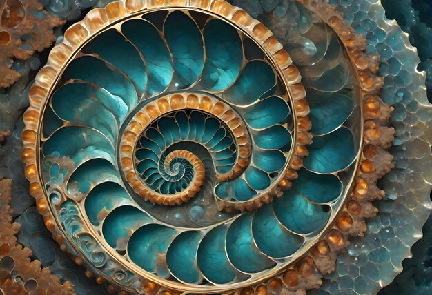 Vibrant Snail Shell Generative AI