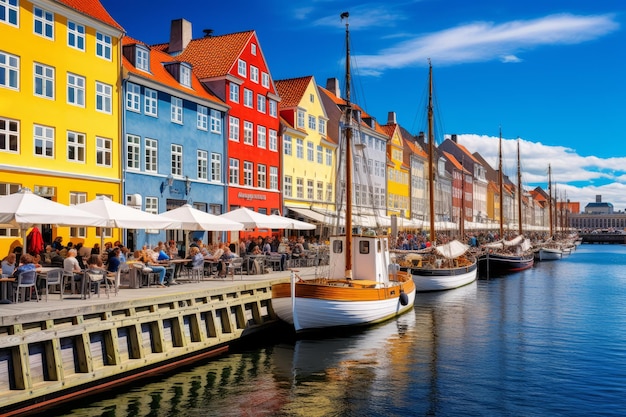 A vibrant snapshot of copenhagen colorful houses at nyhavn