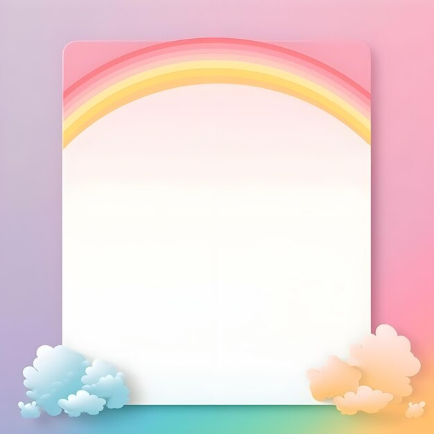 Foto vibrante modello di post sui social media e design di banner con gradienti colorati dell'arcobaleno