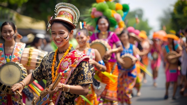 Vibrant Songkran Festival Parade Showcasing Thailand39s Rich Cultural Heritage