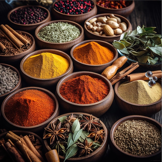 A vibrant spice market