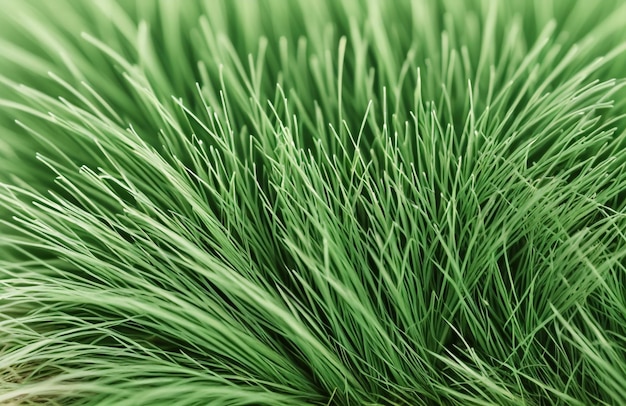 Vibrant Spring Greens CloseUp of Fresh Green Grass on Abstract White Background