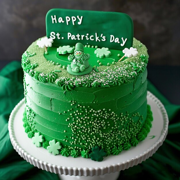 Foto vibrant st patrick's day taart generatieve ai