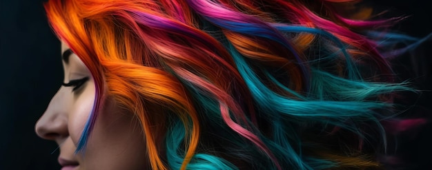 Vibrant Streaks Horizontal banner AI generated