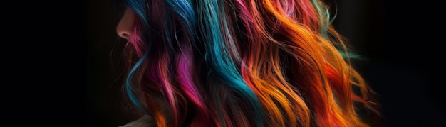 Vibrant Streaks Horizontal banner AI generated