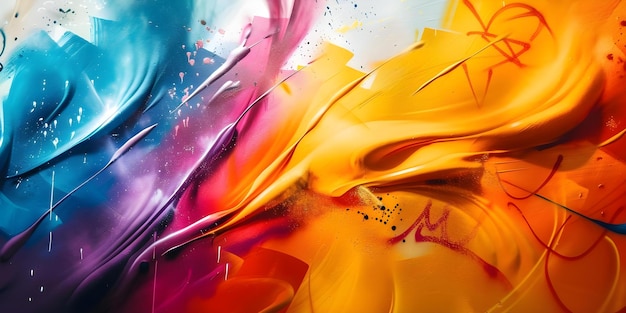 Vibrant street graffiti elements on white background with abstract design Concept Street Art Graffiti Abstract Design Vibrant Colors Urban Aesthetics