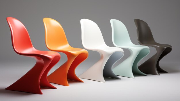 Vibrant And Stylish Verner Panton Inspired Chairs In A Distinctive Array Of Colors