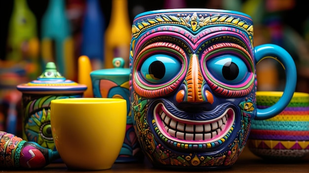 vibrant sugar skull