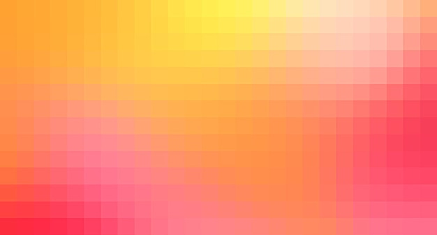 Vibrant summer colors gradient mosaic texture abstract orange yellow pink red blurred background banner size copy space