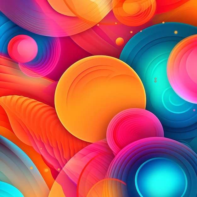 Vibrant Summer Themed 3D Abstract Background