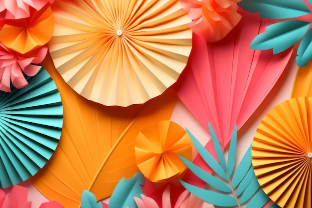 Vibrant Summer Themed 3D Abstract Background