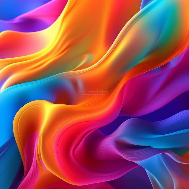 Vibrant summer themed 3d abstract background