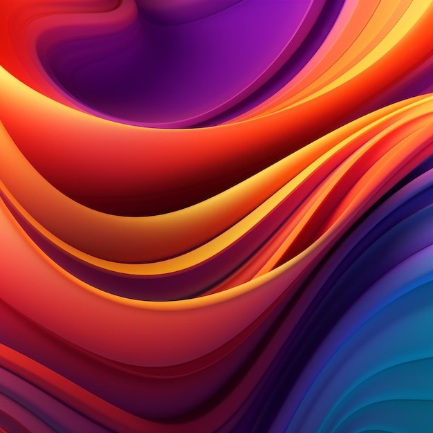 Vibrant Summer Themed 3D Abstract Background