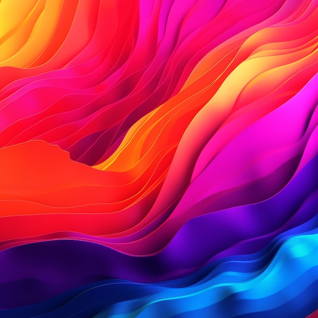 Vibrant Summer Themed 3D Abstract Background