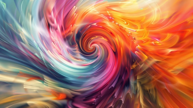 写真 vibrant swirling colors in an abstract digital artwork