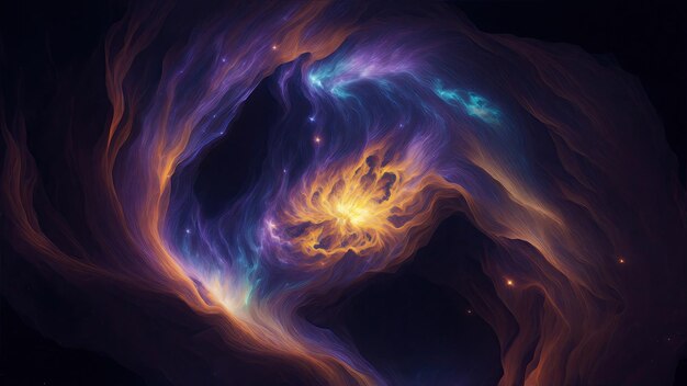 A vibrant swirling nebula of stars and gas