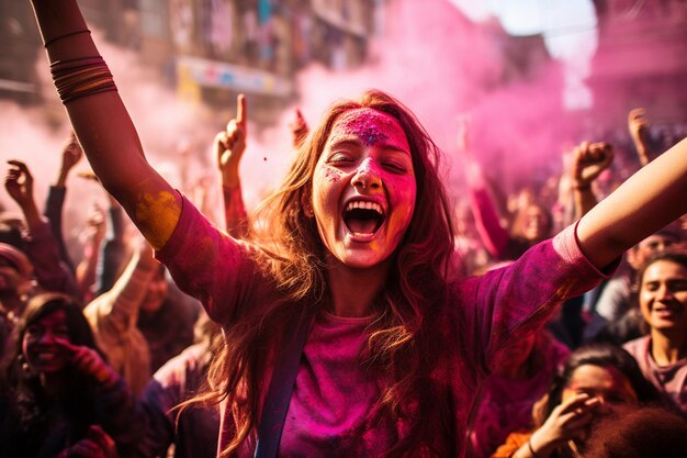 Premium Photo  Vibrant Symphony Resonating Through Holis Celebrations