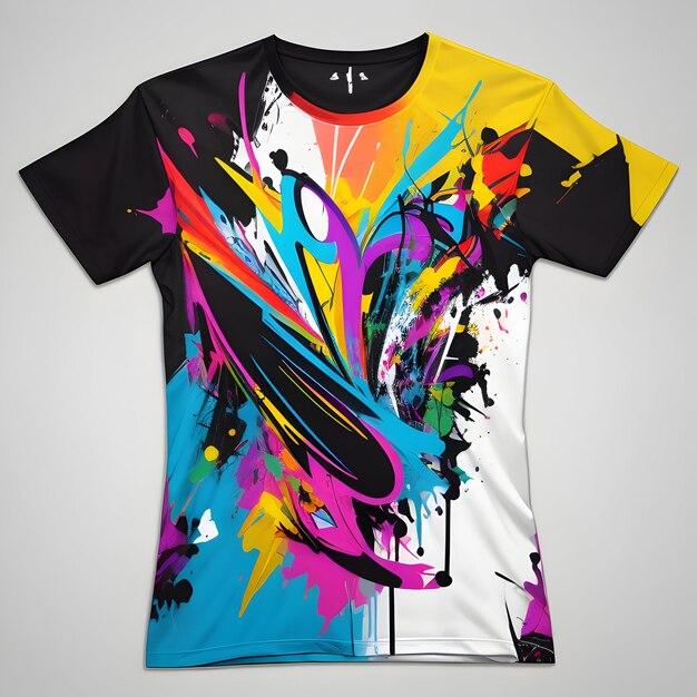 Vibrant T-shirtontwerp voor kleding