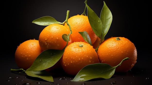 Vibrant Tangerine Image met groene bladeren geïnspireerd door Mike Campau