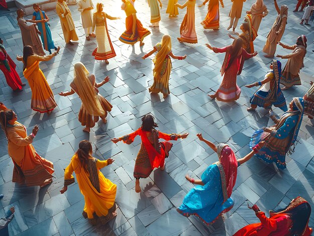 Foto un vivace arazzo di feste di vicinato, feste e attività comunitarie per diversi divertimenti familiari