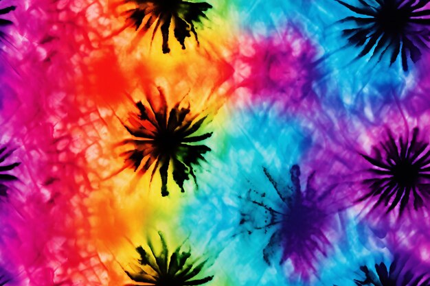 Vibrant TieDye Background A Kaleidoscope of Colorful Swirls and Patterns