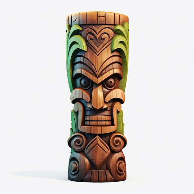 Vibrant Tiki Idol A Colorful Tribute