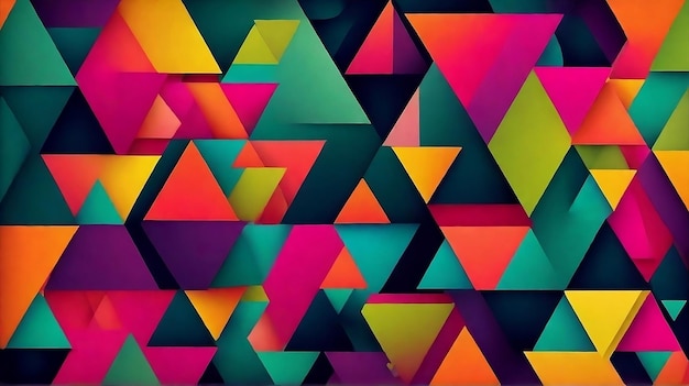 Vibrant Triangular Patterns Abstract Geometric Background