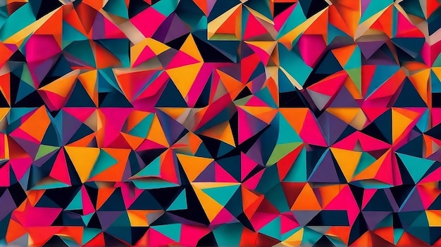 Vibrant Triangular Patterns Abstract Geometric Background