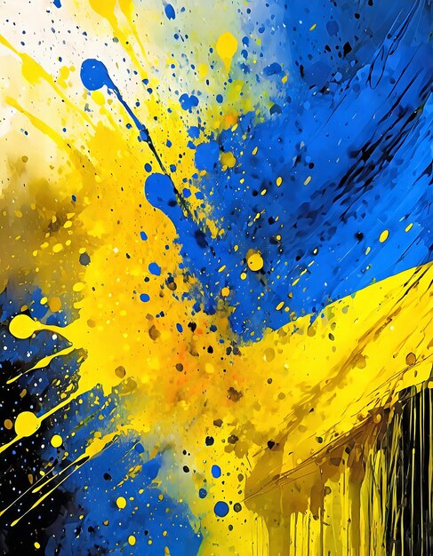 Vibrant ukrainian flag