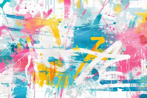 Photo vibrant urban graffiti art background for modern designs generative ai