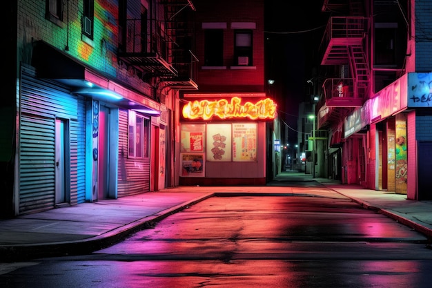 Vibrant Urban Lights Neon City photo