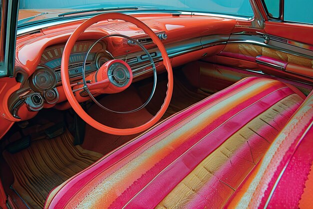 Vibrant Vintage Car Symphony