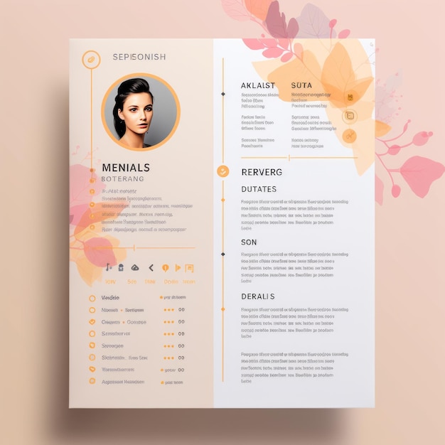 Vibrant Visuals Unveiling Your Skills with an Infographic Resume A Delightful Fusion of Light Pink