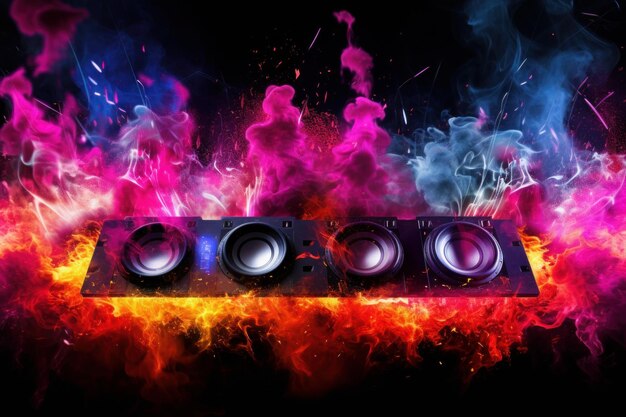 Vibrant Voltage Vortex Edm Background photo