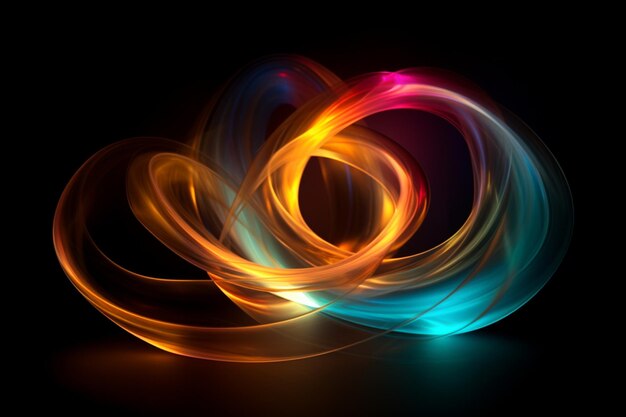 Vibrant Vortex glowing lines photo