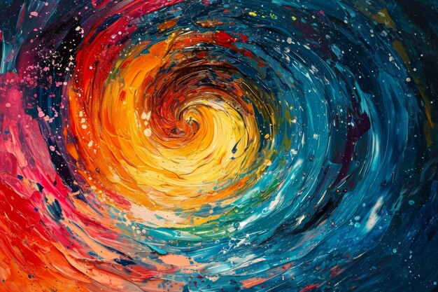 Vibrant Vortex A Swirling Beacon of Colors