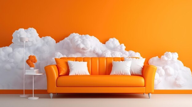 Photo vibrant wallpaper orange background