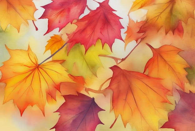 A vibrant water cooler frame of autumn leaves