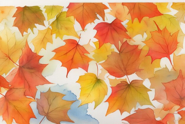 A vibrant water cooler frame of autumn leaves