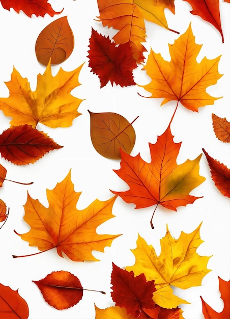 Photo vibrant watercolor autumn leaves and pumpkins design postercloseup autumn leaf with dew drops macro