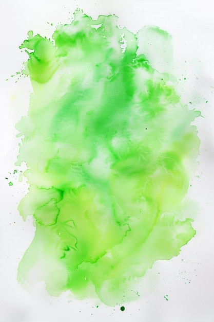 Vibrant Watercolor Splotches on White Background Generative AI